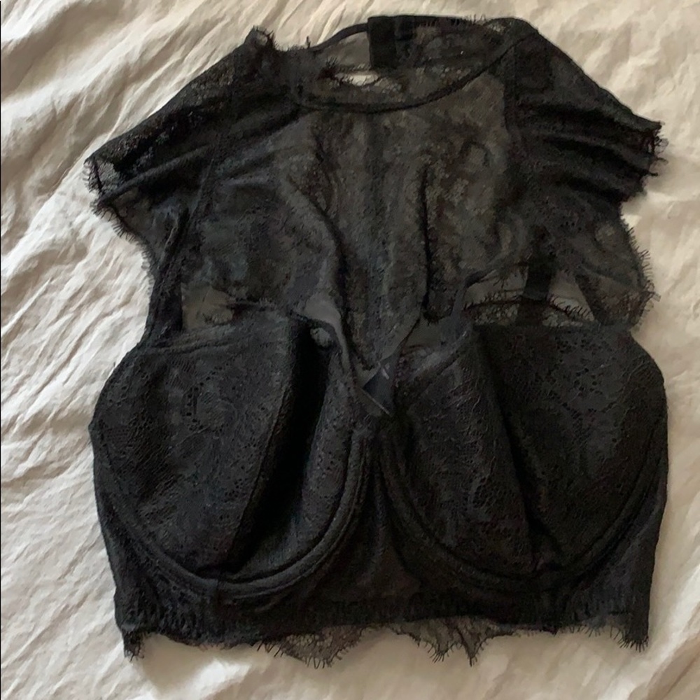 Laced bralette crop top